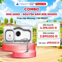Combo Nhà Sang Gồm Chậu Rửa Wonang Inox 304 Hàn Quốc Và Vòi Chậu Rossi R803C1