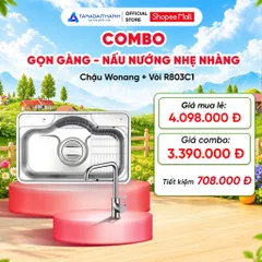 Combo Nhà Sang Gồm Chậu Rửa Wonang Inox 304 Hàn Quốc Và Vòi Chậu Rossi R803C1