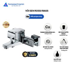 Vòi Sen Rossi R802S Có Nóng Lạnh, Bảo Hành 2 Năm, Thiết Kế Tinh Tế Chuẩn Tây Ban Nha