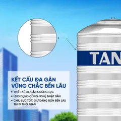 [GIAO MIỀN BẮC] Bồn nước inox Tân Á Đứng (500D, 1000D, 1500D, 2000D), Sus 304 - Chính hãng, Bảo hành 12 năm