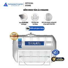 [GIAO NỘI THÀNH HN] Bồn nước inox Tân Á 8 Ngang 500N 1000N 1500N 2000N - Chính hãng, Bảo hành 15 năm