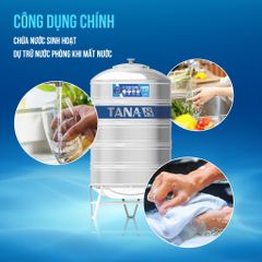 [GIAO NỘI THÀNH HN] Bồn nước inox Tân Á 8 Đứng 1000D 1500D 2000D - Chính hãng, Bảo hành 15 năm