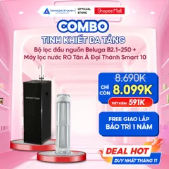 [GIAO LẮP TQ] Combo Tinh Khiết Đa Tầng Gồm Máy Lọc RO Smart 10 Lõi Và Bộ Lọc Đầu Nguồn Beluga 2.1