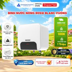 [GIAO LẮP TQ] Bình nóng lạnh gián tiếp Rossi Blanc Vuông (15/20/30 Lít) - Chính hãng, Bảo hành ruột 20 năm