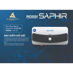 [GIAO LẮP MIỀN BẮC] Bình nóng lạnh gián tiếp Rossi Saphir Ngang (15/20/30 Lít) - Chính hãng, Bảo Hành 7 năm