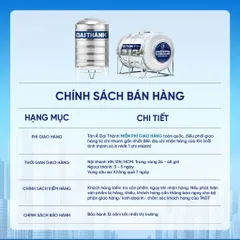 [GIAO MIỀN NAM] Bồn nước inox Đại Thành Đứng 500D 1000D 1500D 2000D, Sus 304 - Chính hãng, Bảo hành 12 năm