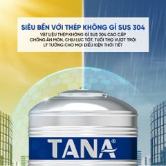 [GIAO MIỀN BẮC] Bồn nước inox Tân Á Đứng 2500D - 6000D Sus 304 - Chính hãng, Bảo hành 12 năm