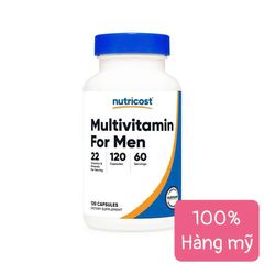 120 viên Nutricost Multivitamin For Men - Bổ Sung 22 Vitamin Và Khoáng Chất, Tăng Cường Sức Khỏe Toàn Diện Cho Nam Giới