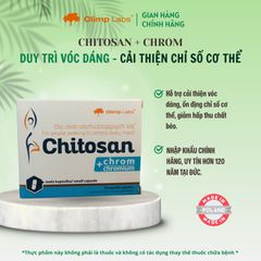 Viên uống Chitosan + Chrom 30 viên - Hỗ trợ giảm cân, giảm cholesterol, kiểm soát mỡ máu - Sản phẩm tự nhiên cho sức khỏe tim mạch