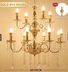 Đèn Chùm Pha Lê 12 Tay Nhựa Trang Trí Nhà, Phòng Khách, Nhà Hàng, Khách Sạn, Decor Studio, Sự Kiện