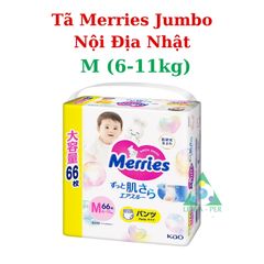 Tã Bỉm Merries Nhật Bản Jumbo Siêu Thấm Hút Chống Hăm Khô Thoáng Đủ Size M66 M76 L56 XL50 XXL32 755954