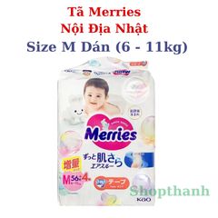 Tã Bỉm Merries Nhật Bản Êm Mềm Thoáng Khí Ngăn Ngừa Hăm Cho Bé Từ Sơ Sinh Đến Bé Biết Đi 756000