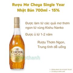 Rượu Mơ Choya Chai 700ml - Nồng Độ 14% - Rượu Mơ Ngâm Kishu Nhật Bản {Shop Thanh}