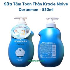Sữa Tắm Kracie Naive Doremon Nhật Bản - Bọt Mịn Dịu Nhẹ Chiết Xuất Từ Thực Vật Hương Đào Cho Da Nhẹ Nhàng, Dưỡng Ẩm Tự Nhiên