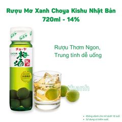 Nước Mơ Xanh Ngâm Choya Kishu Monogatari Nhật Bản - Nước Mơ Xanh Lên Men 14%