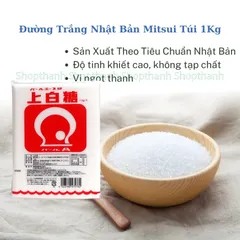 Đường Trắng Mitsui Nhật Bản 1Kg Jouhaku-tou, An toàn, Thơm Ngọn Trong Chế Biến Nấu Ăn Cho Gia Đình
