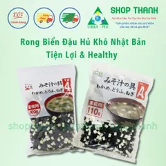 Rong Biển Đậu Hũ Sấy Khô Nagatanien Nhật Bản 100g Nguyên Liệu Nấu Canh Miso Súp Dinh Dưỡng Tiện Lợi