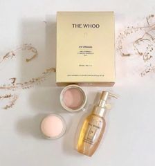 Set Phấn chống nắng WHOO Cushion Sun Balm tặng dầu tẩy trang 50ml