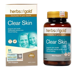 Herbs of Gold Clear Skin (60 Viên) - Viên Uống Hỗ Trợ Giảm Mụn & Sức Khỏe Làn Da