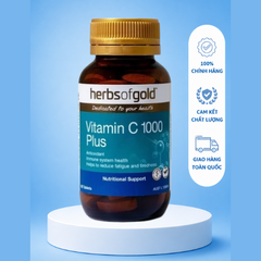 [ Nhập khẩu] Herbs Of Gold Vitamin C 1000 Plus Bổ Sung Vitamin C (Lọ 60 Viên)