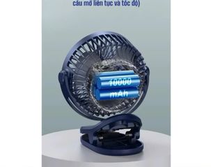 Quạt Kẹp Bàn Mini Để Bàn 5 Chế Độ + Kèm Đèn (172X91X200mm)