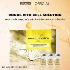TINH CHẤT RONAS VITA-CELL SOLUTION PHỤC HỒI & DƯỠNG SÁNG DA 10 lọ x 5ml