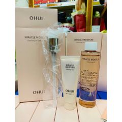 Set dầu tẩy trang OHUI Miracle Moisture 150ml và sữa rửa mặt 40ml