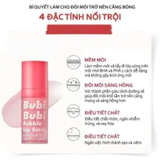 TẨY DA CHẾT MÔI BUBI BUBI LIP BÍ QUYẾT CHO ĐÔI MÔI HỒNG HÀO, MỊN MÀNG