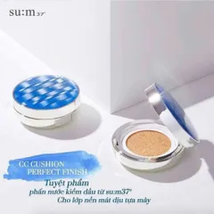 Phấn nước Su:m37 Water-full CC Cushion cứu tinh cho da dầu, da dễ đổ nhờn Chống nắng SPF50+/PA+++