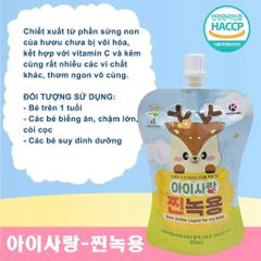 NƯỚC GẠC NHUNG HƯƠU 365 BABY HÀN QUỐC BÍ QUYẾT GIÚP BÉ ĂN NGON & KHỎE MẠNH