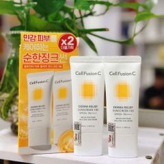 Kem chống nắng vật lý cho mẹ bầu và bé Cell Fusion C mẫu mới 35ml 1 tuýp da nhạy cảm mỏng yếu nâng tông kiềm dầu
