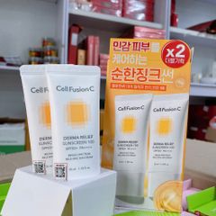 Kem chống nắng vật lý cho mẹ bầu và bé Cell Fusion C mẫu mới 35ml 1 tuýp da nhạy cảm mỏng yếu nâng tông kiềm dầu
