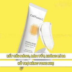Kem chống nắng vật lý cho mẹ bầu và bé Cell Fusion C mẫu mới 35ml 1 tuýp da nhạy cảm mỏng yếu nâng tông kiềm dầu