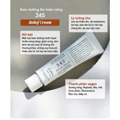 Kem Phục Hồi Làm Dịu Da Mụn 345 Relief Cream 50ml