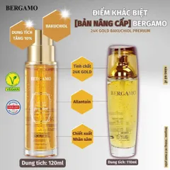 Serum Vàng Bergamo 24K Bakuchiol Premium 120ml Ngừa Lão Hóa