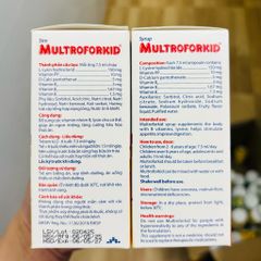 Siro ăn ngon tiêu hóa tốt, tăng cường đề kháng cho bé MULTROFORKID