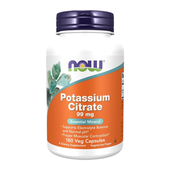 Viên uống NOW Potassium Citrate 99mg: Chống Chuột Rút, Ổn Định Huyết Áp Date Xa NK