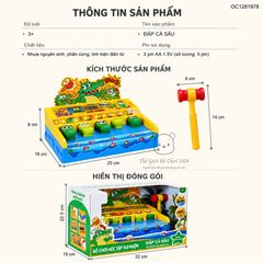 Đồ chơi giải trí đập đầu cá sấu Five Star 6 cấp độ giúp bé rèn luyện phản xạ và phát triển vận động tinh