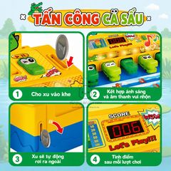 Đồ chơi giải trí đập đầu cá sấu Five Star 6 cấp độ giúp bé rèn luyện phản xạ và phát triển vận động tinh