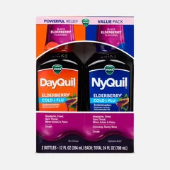Vicks® DayQuil™ & NyQuil™ Cold & Flu Combo-Pack, Elderberry, 354ml*2.cua my