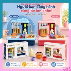 Đồ chơi bồn rửa chén bát cho bé 26 chi tiết vòi tự động dùng pin giúp bé phát triển trí tuệ Thế giới đồ chơi 1104