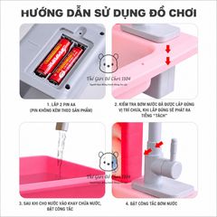 Đồ chơi bồn rửa chén bát cho bé 26 chi tiết vòi tự động dùng pin giúp bé phát triển trí tuệ Thế giới đồ chơi 1104