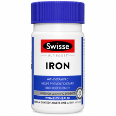 Swisse Ultiboost Iron 30 Viên – Sắt Hữu Cơ Kết Hợp Vitamin C Và Tảo Xoắn – Thực Phẩm Bổ Sung Từ Úc