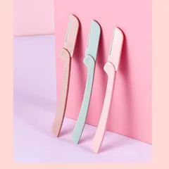 HOT Dụng cụ dao cạo tỉa lông mặt mày dễ dàng gấp gọn có đầu thay đổi tiện lợi