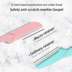 HOT Dụng cụ dao cạo tỉa lông mặt mày dễ dàng gấp gọn có đầu thay đổi tiện lợi