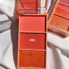 Phấn má hồng 3 ngăn Kiss Beauty Peach of Blush