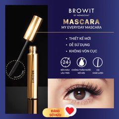 Chải Mascara NongChat Browit Thái Lan làm dày, dài cong mi, chuyên dụng cho makeup