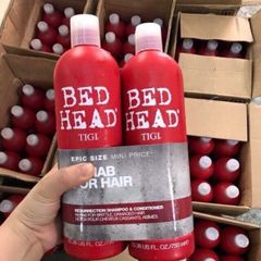 Cặp Dầu gội - xả TIGI Bed Head màu đỏ siêu mượt tóc 750ml/chai