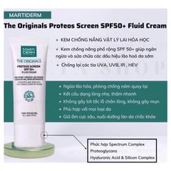 Kem Chống Nắng Marti The Originals Proteos Screen SPF50+ Phổ Rộng Toàn Diện Cho Mọi Loại Da 40ml