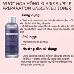 Nước hoa hồng không mùi Klairs Supple Preparation Unscented Toner 180ml